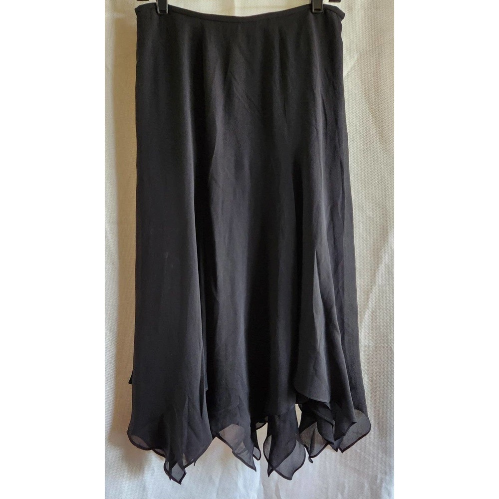 Genny black silk skirt 6